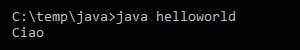 l'output del programma 