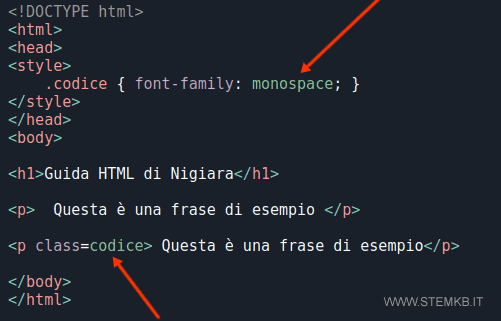 esempio di classe