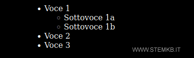 la sottolista