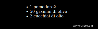 l'elenco puntato